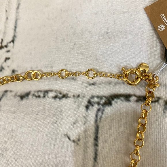 J. Crew Gold Plated Mixed-Stone Charm Necklace - Picture 11 of 12